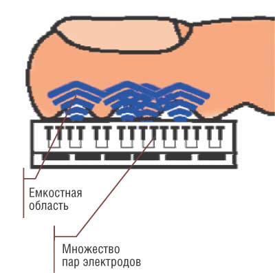 Строение емкостного сенсора