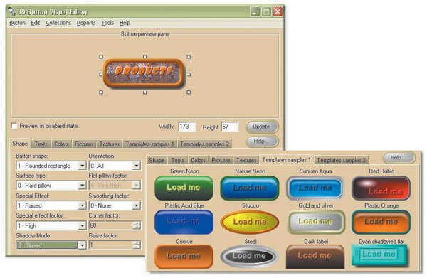 3d button visual editor