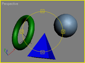Рис. 22. Пример поворота объектов с их перемещением инструментом Arc Rotate