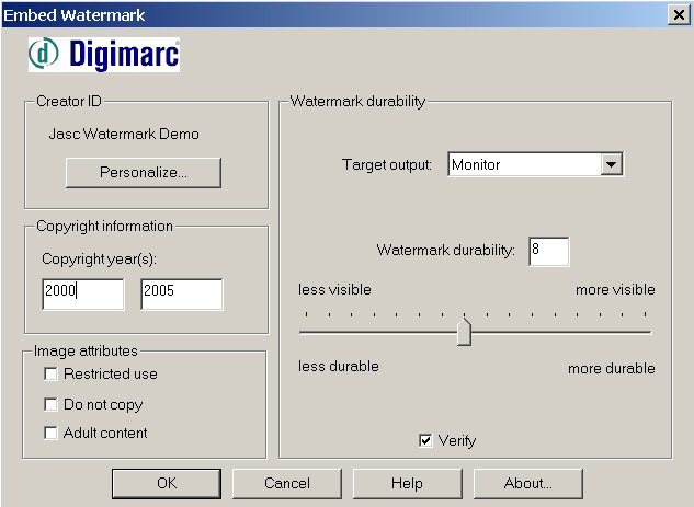 Рис. 34.
Определение параметров водяного знака