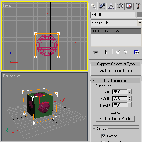 Рис. 13. Создание FFD (Box)-решетки