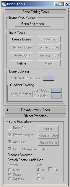 Рис. 7. Окно BoneTools