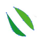 Рис. 33. Исходные криволинейные контуры в виде половинок листка