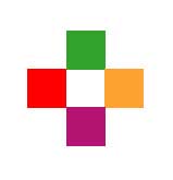 Рис. 44. Исходное изображение в виде набора четырех квадратов