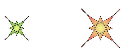 Рис. 6. Исходные объекты, имеющие градиентную заливку