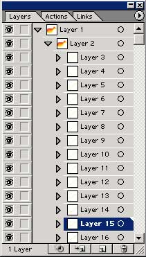 Рис. 76. Окно Layers после создания слоев