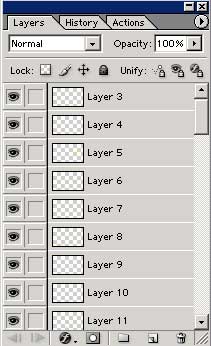 Рис. 80. Начальное состояние окна Layers