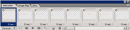 Рис. 81. Окно Animation после создания кадров