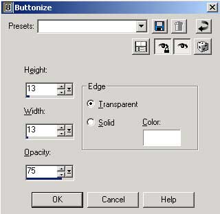 Рис. 19. Настройка параметров эффекта Buttonize