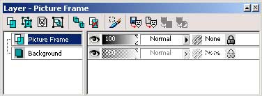 Рис. 41. Внешний вид окна Layer после создания рамки