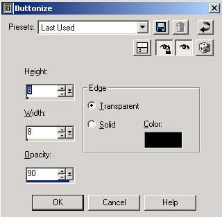 Рис. 52. Пример настройки эффекта Buttonize