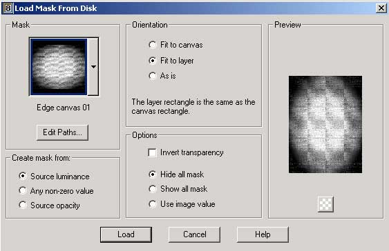 Рис. 60. Загрузка маски с диска