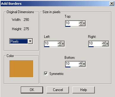 Рис. 7. Настройка параметров команды Add Borders
