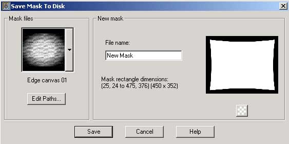 Рис. 75. Сохранение маски на диске