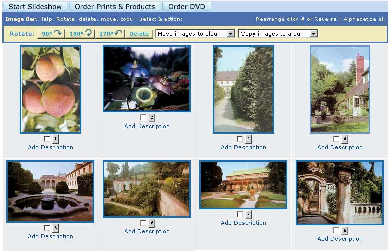 Рис. 3. Просмотр фотоальбома на ImageEvent.com
