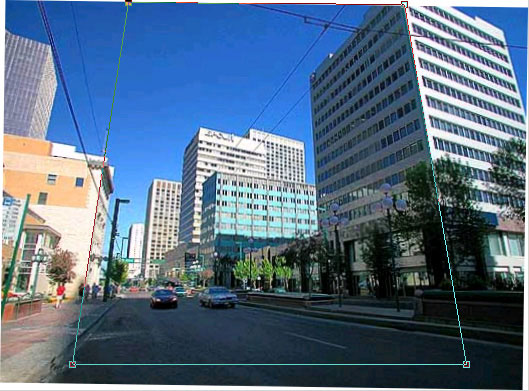 Рис. 25. Настройка трапецеидальной коррекции перспективы