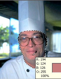 Рис. 60. Запоминание параметров исходного цвета