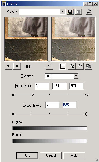 Рис. 87. Настройка параметров Levels