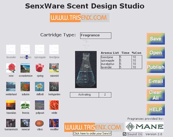 Концентрация ингредиентов запаха определяется временем экспозиции