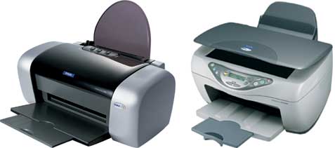 Во второй половине прошлого года EPSON представила модели струйных принтеров и МФУ, в которых используются полностью пигментные чернила DURABrite нового поколения (на фото — принтер EPSON Stylus C63 Photo Edition и МФУ EPSON Stylus CX5400)