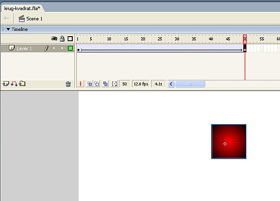 Анимация движения, примененная к экземпляру графического анимированного символа