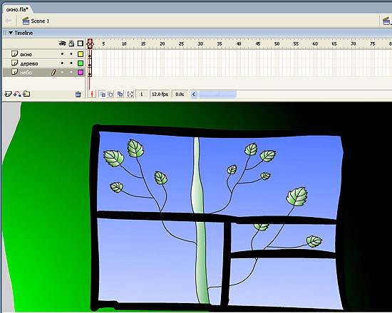 Добавление переднего и заднего плана на дополнительных слоях