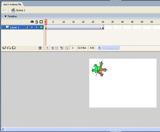 Фильм на базе анимации Motion Tween