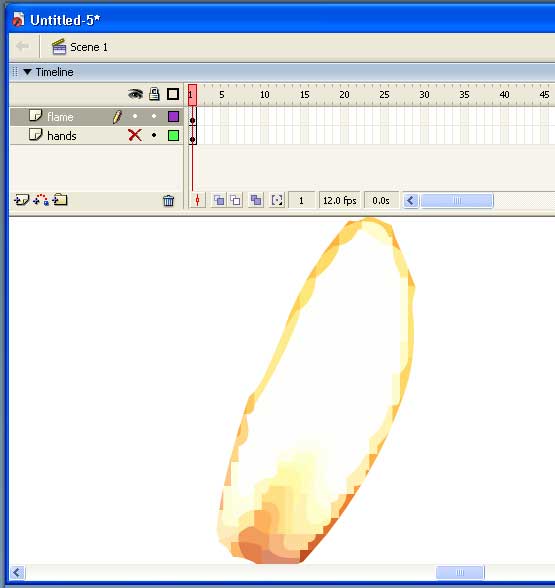 Векторный рисунок пламени свечи