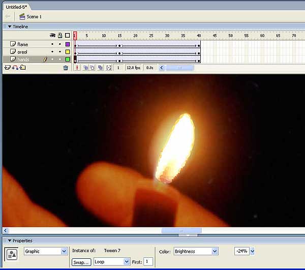Заменим статичный фон на анимированный (с изменением яркости)