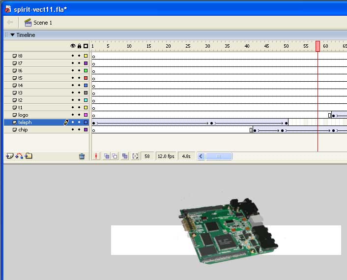 Корпус телефона растворяется, и становится видна установленная в нем плата