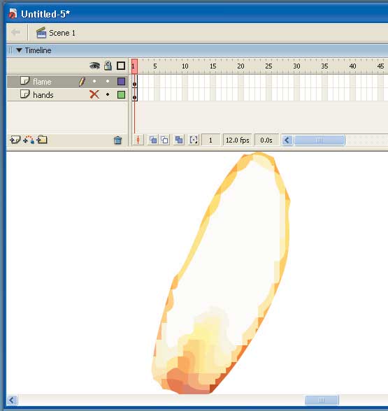 Рис. 13. Векторный рисунок «Пламя свечки»