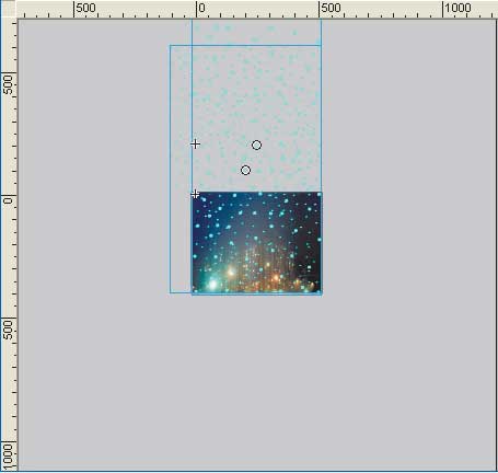 Рис. 6. Эффект снегопада создается за счет движения с разной скоростью двух полотен со снежинками
