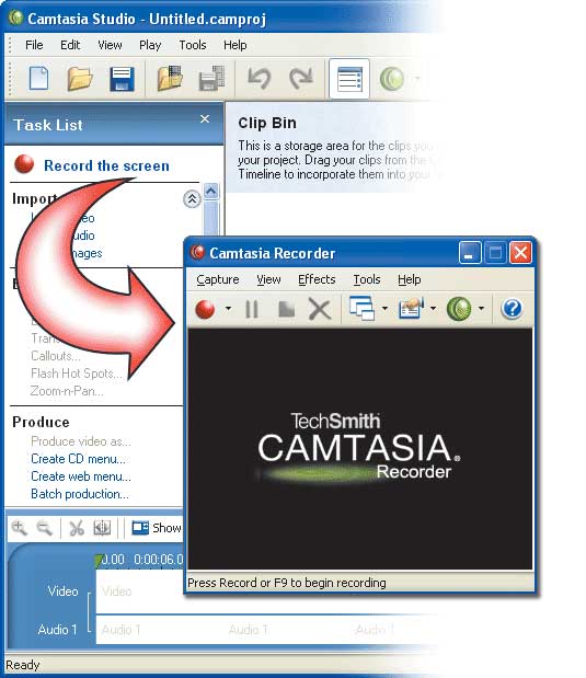 Рис. 15. Запись начинается по нажатии кнопки F9