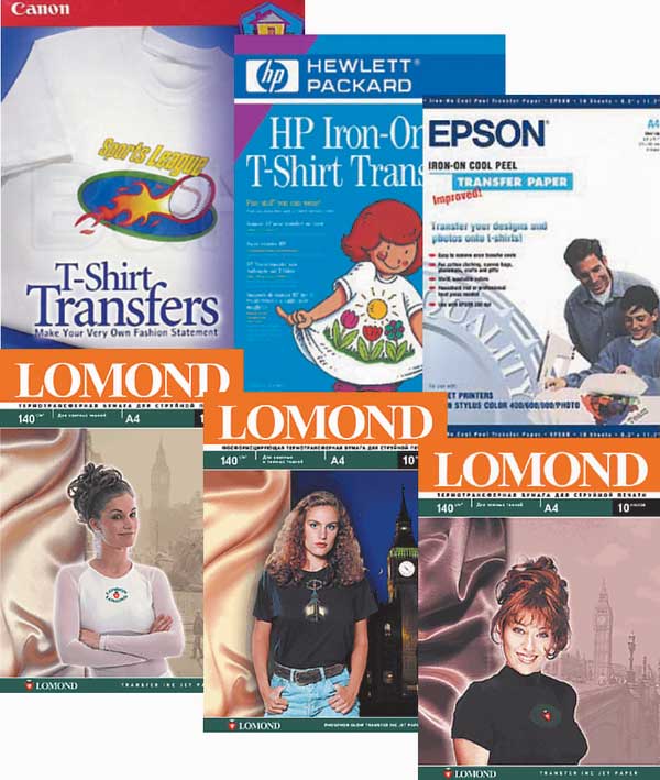 В настоящее время в продаже имеется широкий ассортимент носителей для переноса изображений на ткань