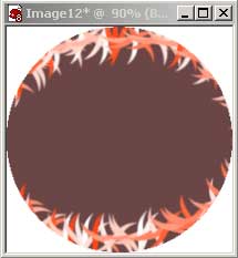 Неудачный вариант огня, созданного без предварительной настройки кисти