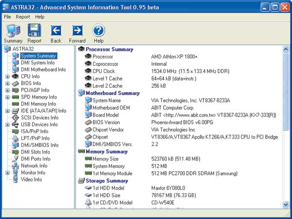 ASTRA32 — Advanced System Information Tool