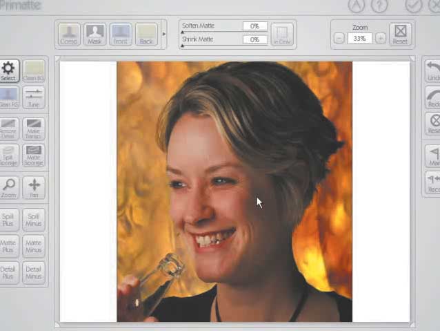 Рис. 8. Результат смены фона средствами Primatte Chromakeyer