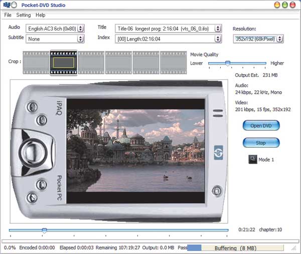 Pocket-DVD Studio для Pocket PC