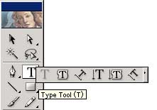 Рис. 1. Список инструментов из группы Type Tool