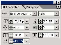 Рис. 15. Изменение положение текста относительно кривой