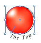 Рис. 17. Внешний вид кнопки с текстом, расположенным под окружностью
