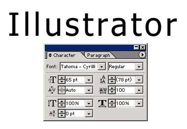 Рис. 37. Исходный текст с определяющей его параметры панелью Character