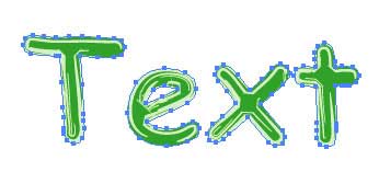 Рис. 51. Внешний вид текста, закрашенного кистью Dry Lnk