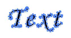 Рис. 81. Внешний вид текста после изменения цвета обводки