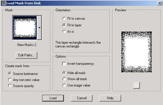 Рис. 79. Загрузка маски слоя