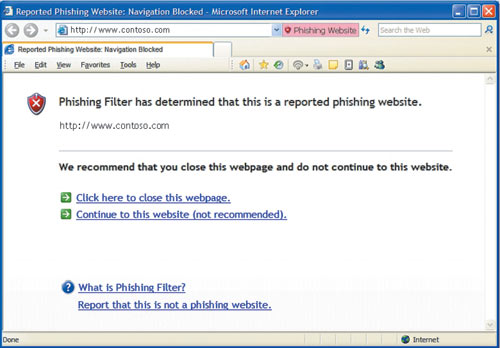 Рис. 2. Уведомление о фишинговом сайте