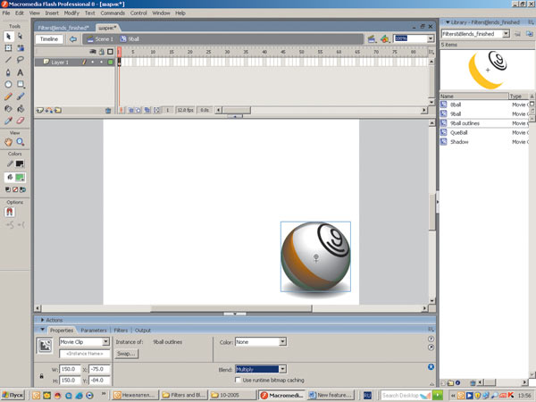 Рис. 12. Пример применения прозрачной тени