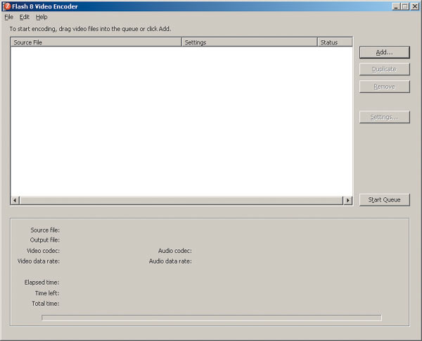 Рис. 21. Flash 8 Video Encoder позволяет кодировать несколько видеоклиппов одновременно