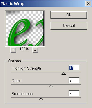 Рис. 22. Настройка параметров эффекта Plastic Warp