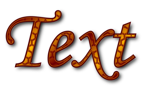 Рис. 45. Вид текста после изменения заливки текста на дублирующем слое